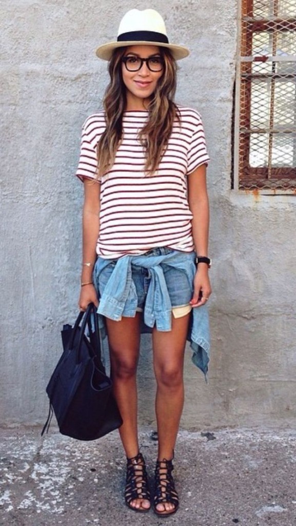jean shirt and skirt